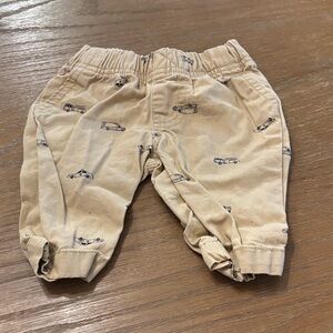 Carter's Beige Bottoms with Car Print